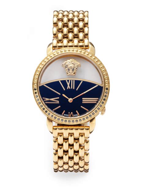 versace gold watch women|versace watches with diamond.